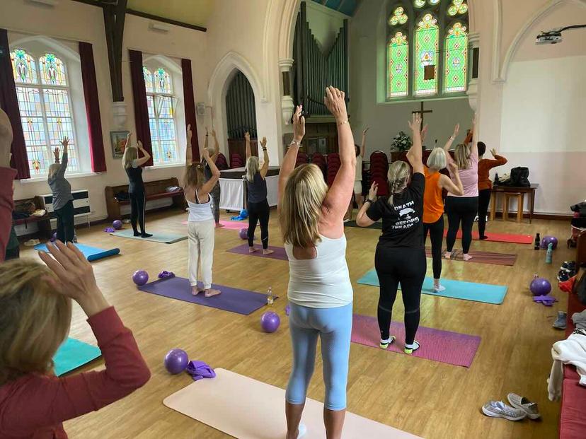 Photo of group pilates class